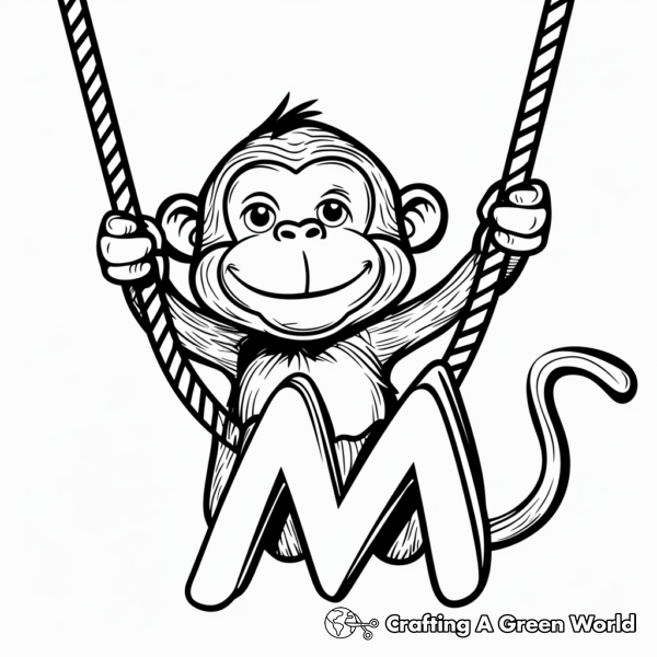 M Is For Monkey Coloring Pages - Free & Printable!