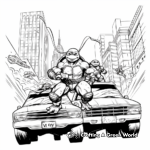 Teenage Mutant Ninja Turtles Vehicles Coloring Sheets 1