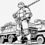 Teenage Mutant Ninja Turtles Vehicles Coloring Sheets 3