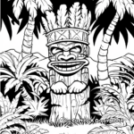Tiki in the Wild: Jungle-Scene Coloring Pages 3