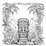 Tiki in the Wild: Jungle-Scene Coloring Pages 4