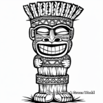 Tiki Tribal Art Coloring Pages 1