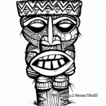 Tiki Tribal Art Coloring Pages 4