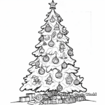 Toy-Filled Christmas Tree Coloring Pages 1