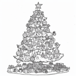 Toy-Filled Christmas Tree Coloring Pages 2
