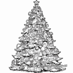 Toy-Filled Christmas Tree Coloring Pages 3