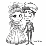 Traditional Bride and Groom Coloring Pages 2