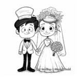 Traditional Bride and Groom Coloring Pages 3