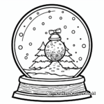 Traditional Christmas Snow Globe Coloring Pages 2