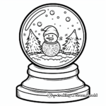 Traditional Christmas Snow Globe Coloring Pages 4