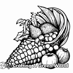 Cornucopia Food Coloring Pages - Free &amp; Printable!