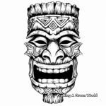 Traditional Tiki Mask Coloring Pages 1