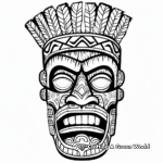 Traditional Tiki Mask Coloring Pages 3
