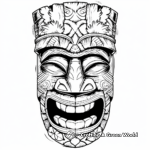 Traditional Tiki Mask Coloring Pages 4