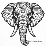 Tribal Elephant Head Coloring Pages 2