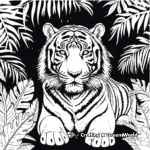 Tropical Rainforest Bengal Tiger Coloring Pages 1