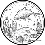 Undersea World in a Circle Coloring Pages 3