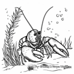 Underwater Scene Lobster Coloring Pages 3