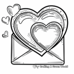 Valentine's Heart in Envelope Coloring Pages 3