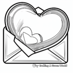 Valentine's Heart in Envelope Coloring Pages 4