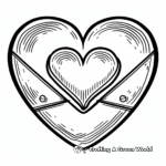 Valentine's Heart Letter Coloring Pages 2