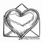Valentine's Heart Letter Coloring Pages 4
