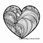 Valentine's Heart with Intricate Patterns Coloring Pages 3