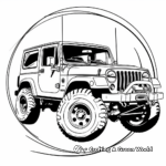 Vehicle-Themed Circle Coloring Pages 2