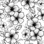 Vibrant Cherry Blossom Coloring Pages 1
