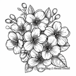 Vibrant Cherry Blossom Coloring Pages 4