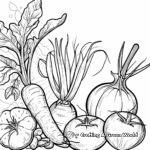 Vibrant Farm Vegetables Coloring Pages 2