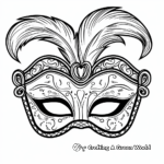 Vibrant Mardi Gras Masks Coloring Pages 1