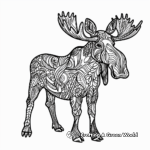Vibrant Moose Coloring Pages for Artists 1