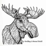 Vibrant Moose Coloring Pages for Artists 2