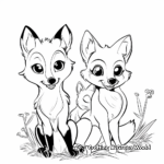 Vibrant Red Fox Coloring Pages 1