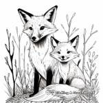 Vibrant Red Fox Coloring Pages 2