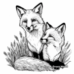 Vibrant Red Fox Coloring Pages 3