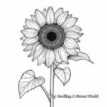 Vibrant Sunflower Coloring Pages 4