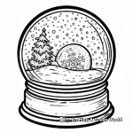 Victorian Era Snow Globe Coloring Pages 1
