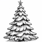 Vintage Victorian Christmas Tree Coloring Pages 1