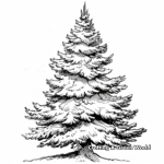 Vintage Victorian Christmas Tree Coloring Pages 2