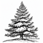 Vintage Victorian Christmas Tree Coloring Pages 3