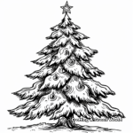 Vintage Victorian Christmas Tree Coloring Pages 4