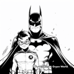 Vivid Batman and Robin Coloring Pages 2