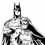 Vivid Batman and Robin Coloring Pages 4