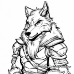 Warrior Wolf Coloring Pages for Real Fighters 3
