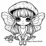 Whimsical Kawaii Fairy Coloring Pages 2