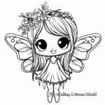 Whimsical Kawaii Fairy Coloring Pages 3