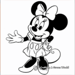 Whimsical Minnie Mouse Fairy Princess Coloring Pages 3