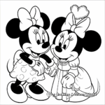 Whimsical Minnie Mouse Fairy Princess Coloring Pages 4